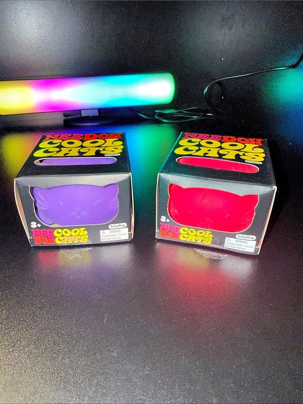 NeeDoh Cool Cats - Pink and Purple